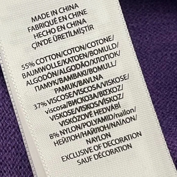 Polo Ralph Lauren Purple V Neck Pull Over Preppy Knit Sweater Women Size Medium - Picture 7 of 7